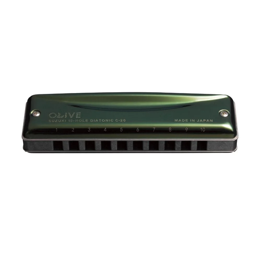 Suzuki Olive C 20 10 Hole Diatonic Harmonica - Image 4