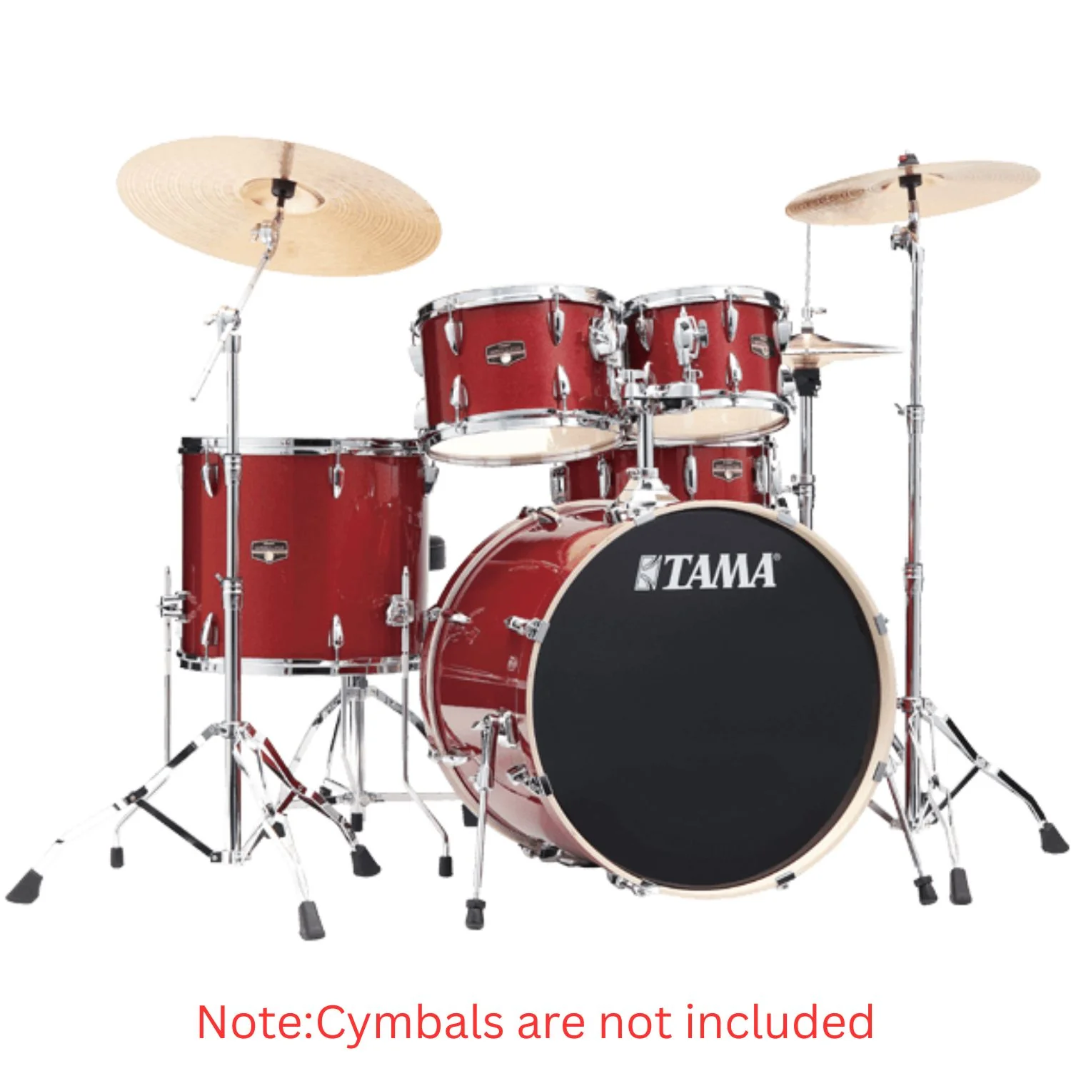 Tama IP52H6W Imperial Star 5 Piece Acoustic Drum Kit with Hardware and Drum Throne - Image 2