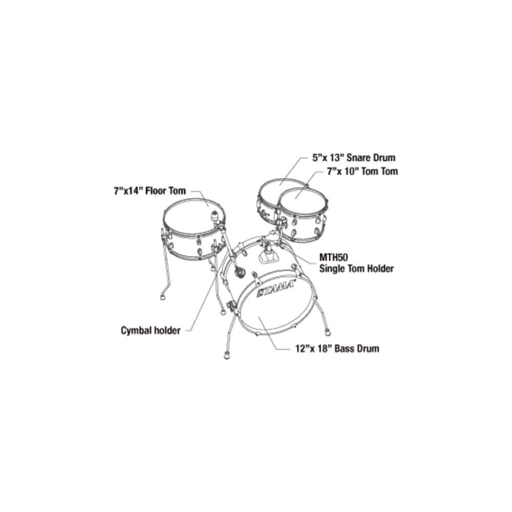Tama LJK48H4 Club Jam 4 Piece Drum Kit With Hardware - Image 3