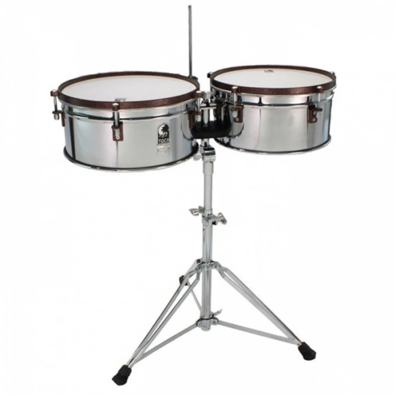 Toca T-417AB 14"+15" Custom Deluxe Timbale Set with Stand