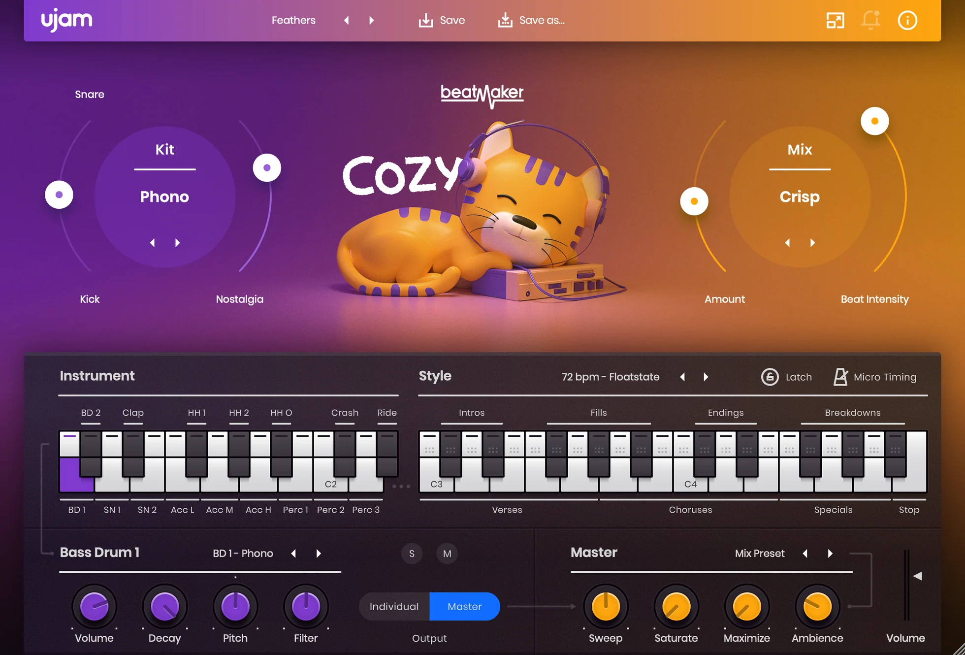 UJAM COZY: Drum Machine – Professional Audio Software & Plugin - Image 2