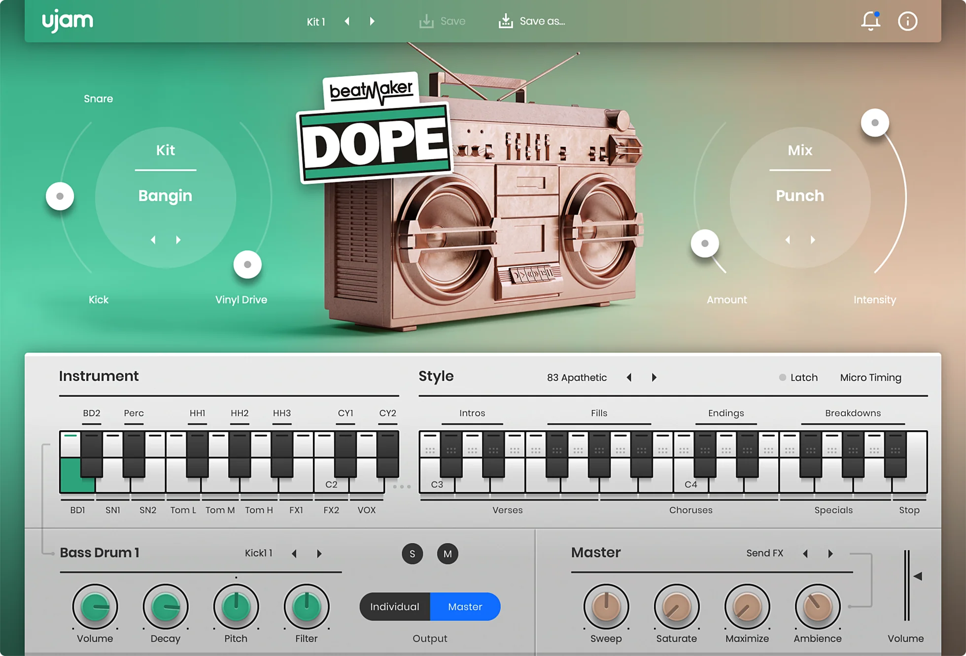 UJAM DOPE 2: Drum Machine – Professional Audio Software & Plugin - Image 2