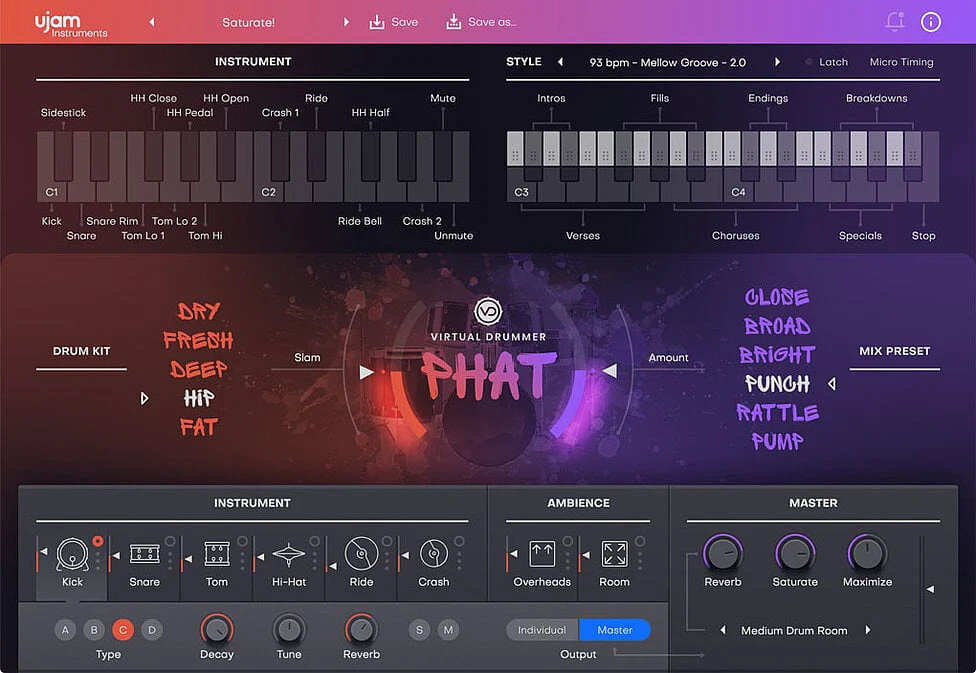UJAM PHAT 2: Drum Machine – Professional Audio Software & Plugin
