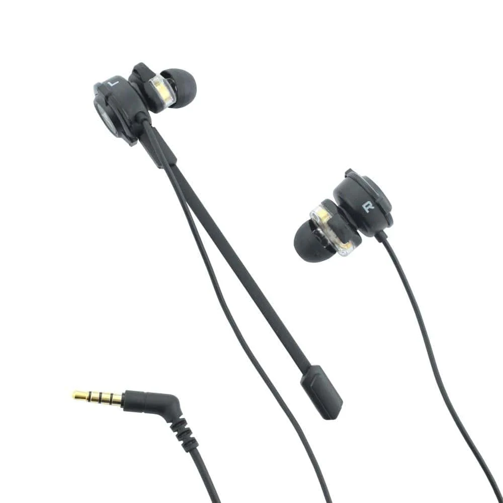 Vault Buds Duo Voice Dual Driver Earphones with Adjustable Boom & In-line Mic, Volume Control, Mute Switch & 3D Stereo Sound for iPhone, Android Phones, Tablets, PC, Laptop, PS4, PS5 & Xbox - Open Box - Image 2