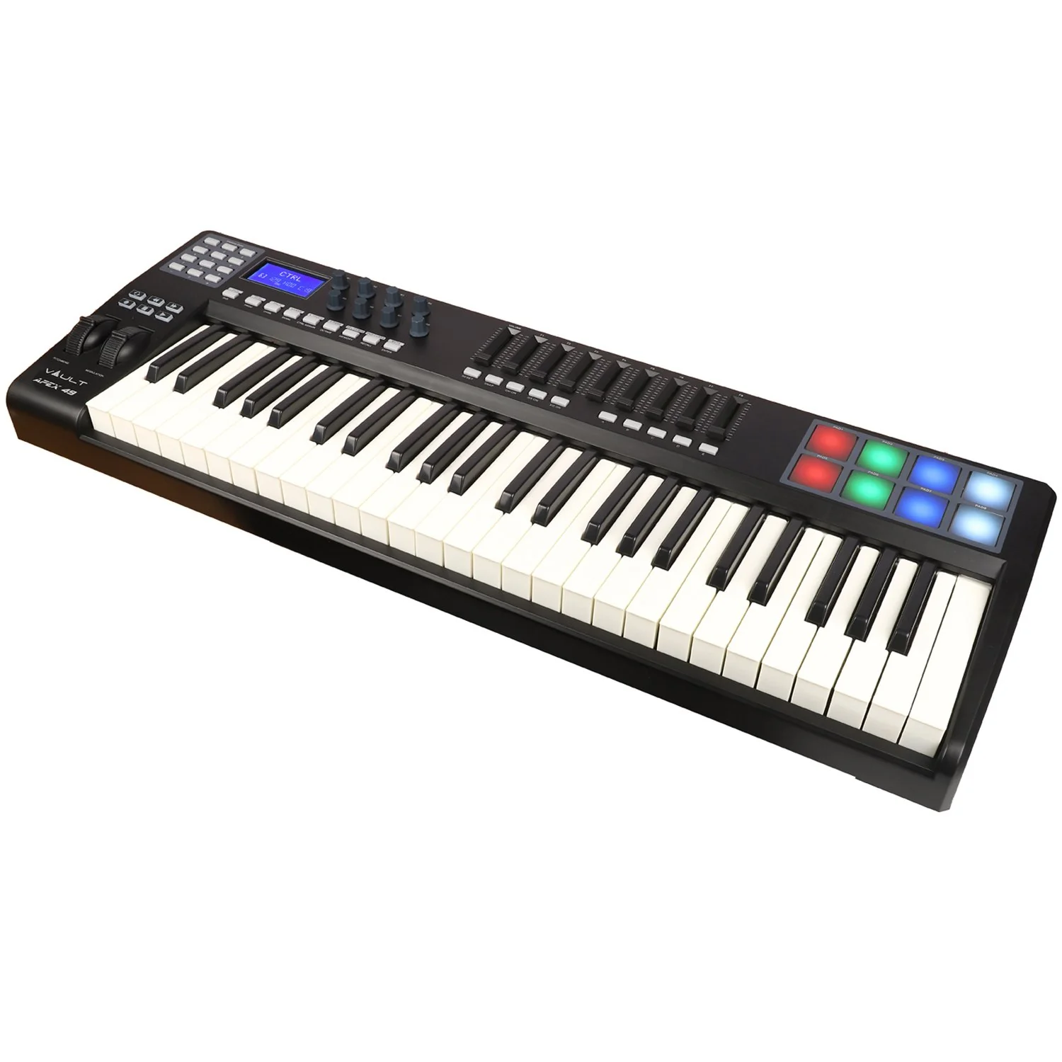 Vault APEX 49 USB MIDI Keyboard With RGB Pads - Includes Bitwig 8-Track - Image 2