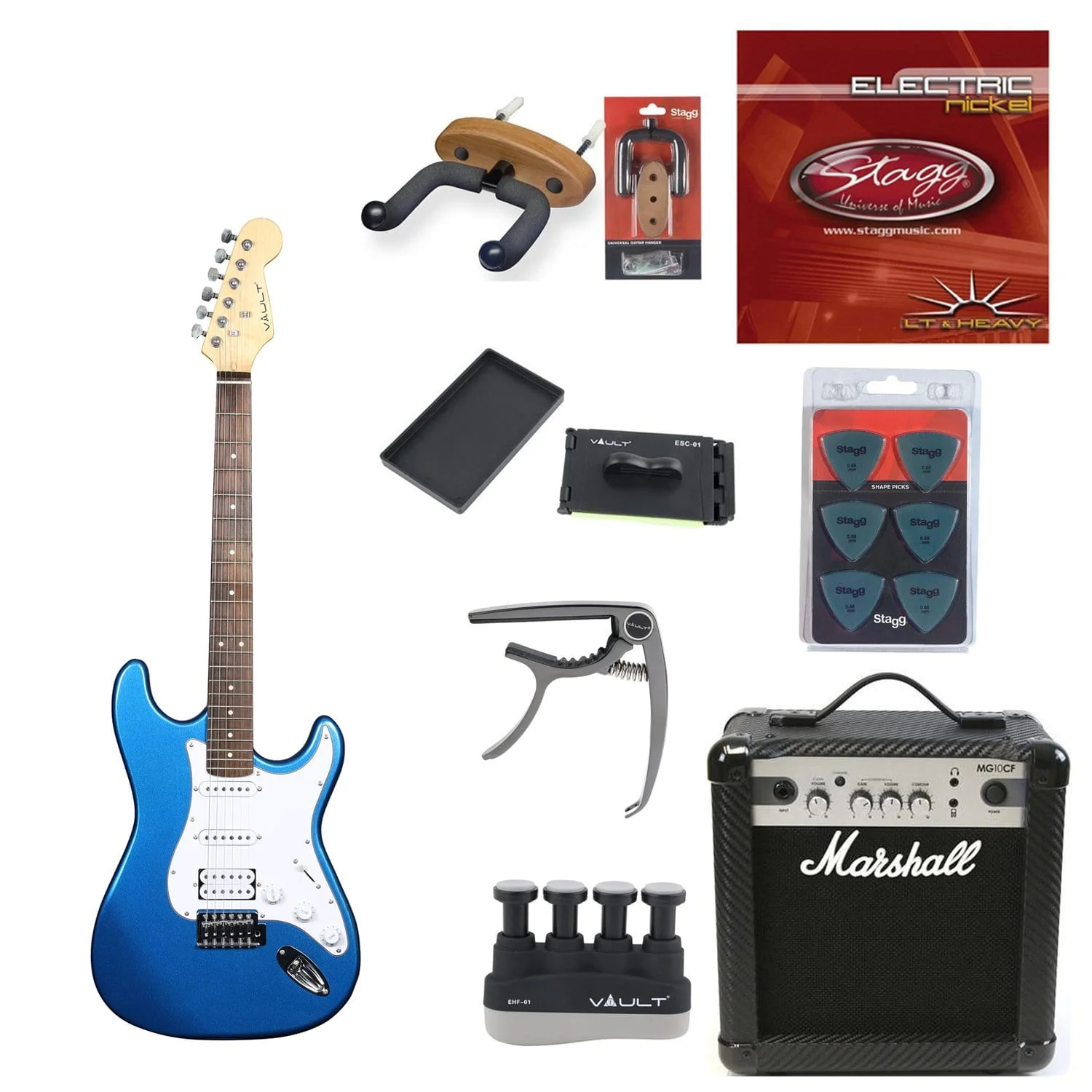 Vault ST1RW Electric Guitar Deluxe Bundle - Image 2