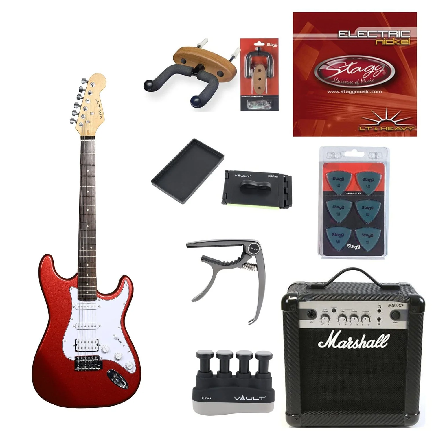 Vault ST1RW Electric Guitar Deluxe Bundle - Image 3