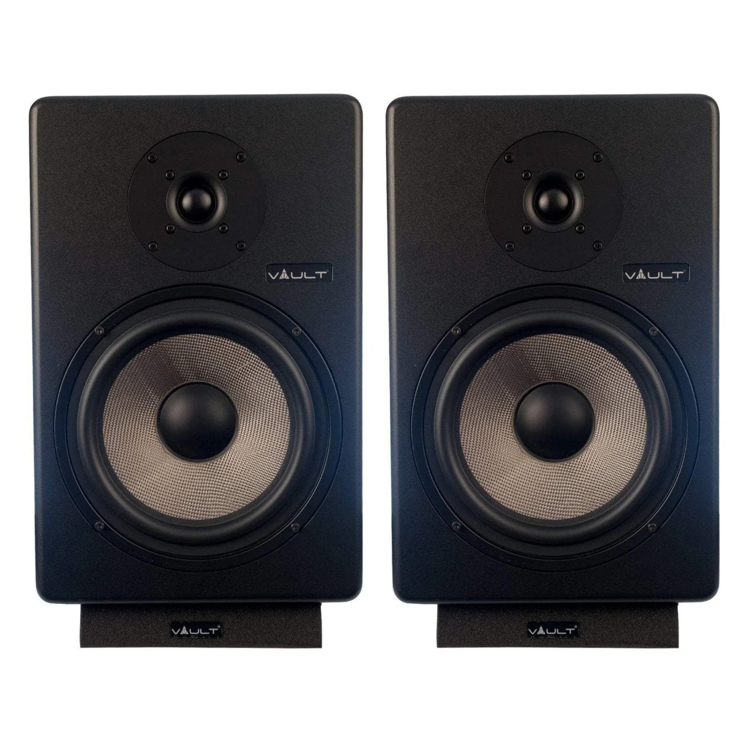 Vault C8 8" Powered Studio Monitors With Isolation Foam Pads
