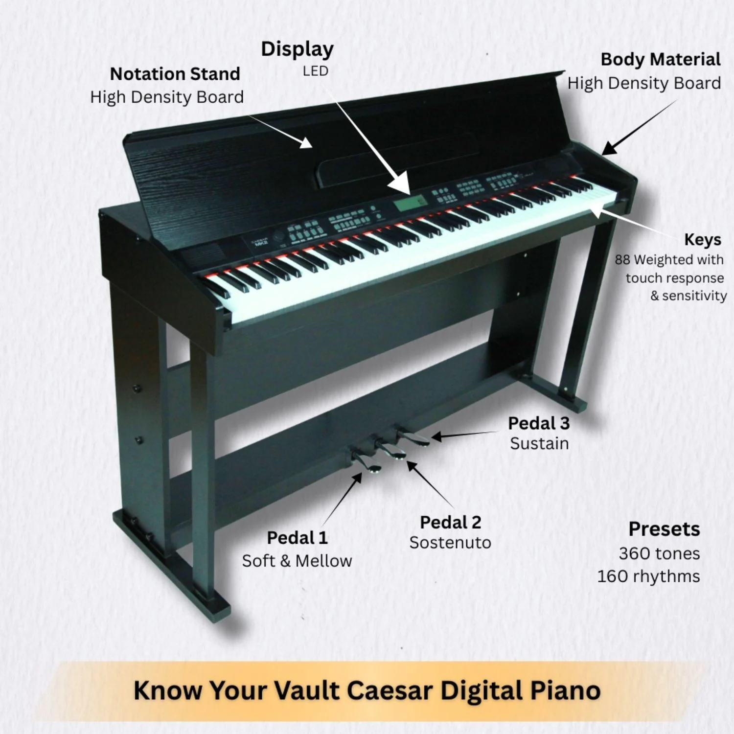 Vault Caesar MK2 88 Key Digital Piano - Image 29