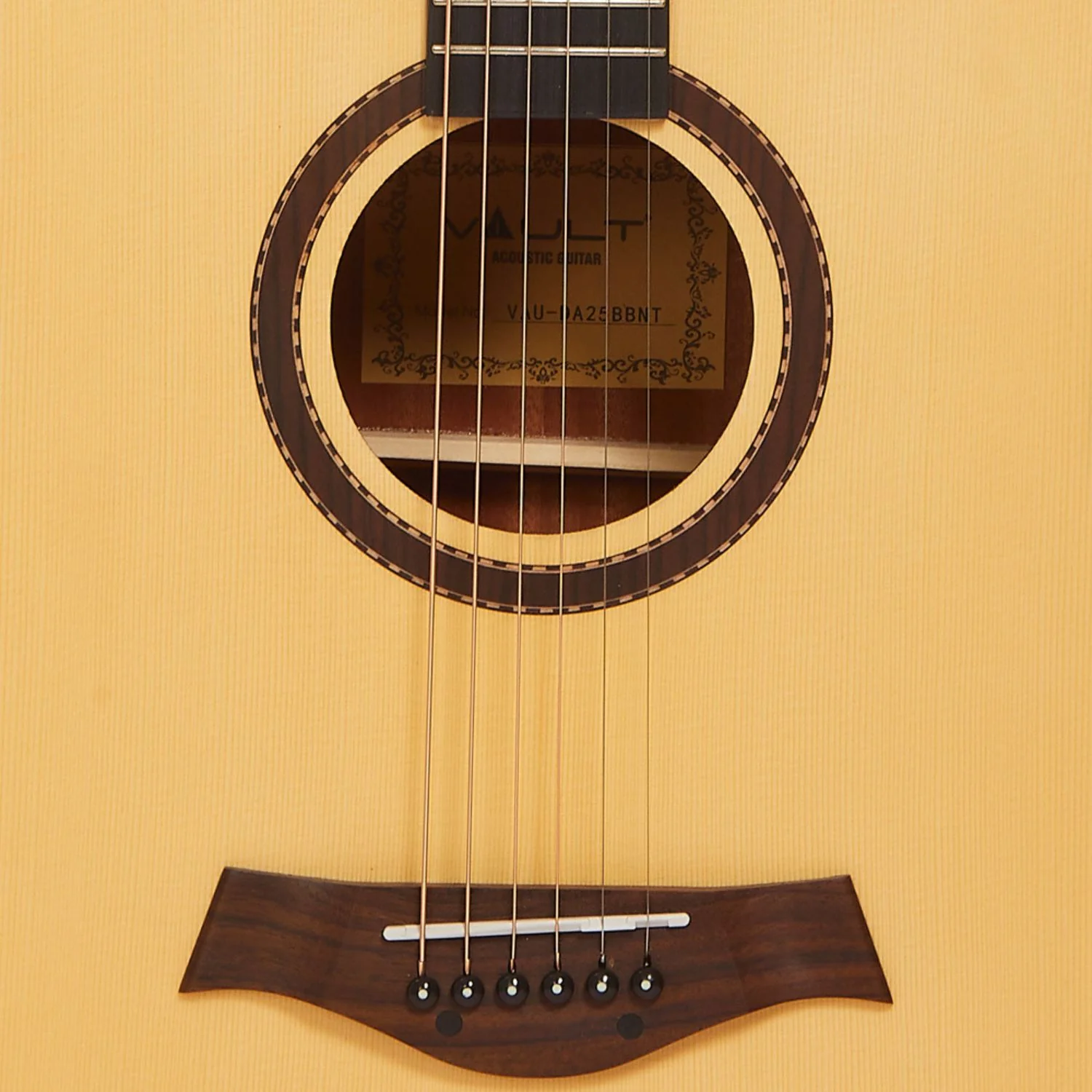 Vault DA25 41" Dreadnought Acoustic Guitar - Natural - Open Box - Image 4