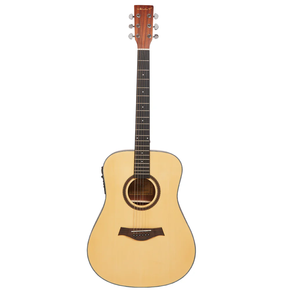 Vault DA25CE Dreadnought Shape Electro- Acoustic Guitar with Bubinga Back and Sides - Open Box