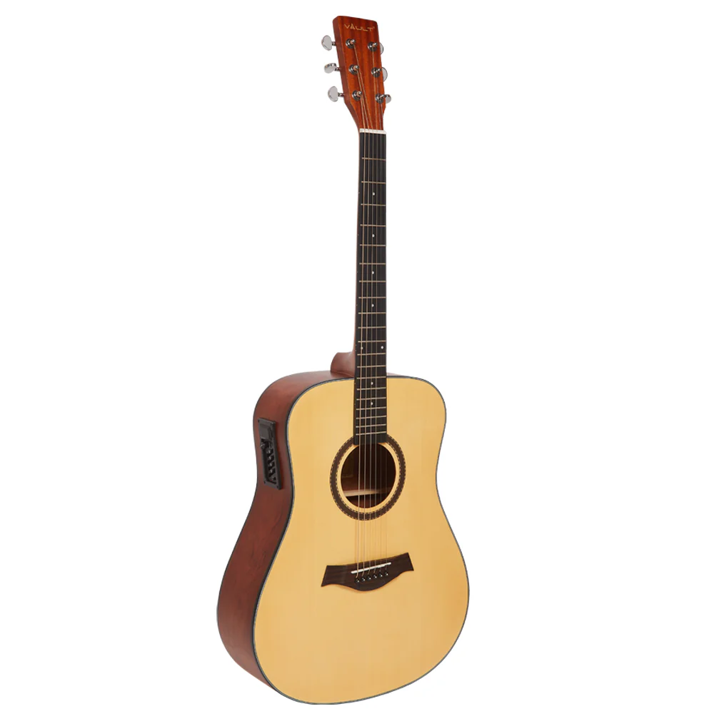 Vault DA25CE Dreadnought Shape Electro- Acoustic Guitar with Bubinga Back and Sides - Open Box - Image 2
