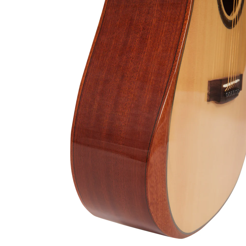Vault DA60CE Premium Dreadnought Cutaway Solid Spruce Top Electro Acoustic Guitar with Dual EQ and Armrest - Image 6