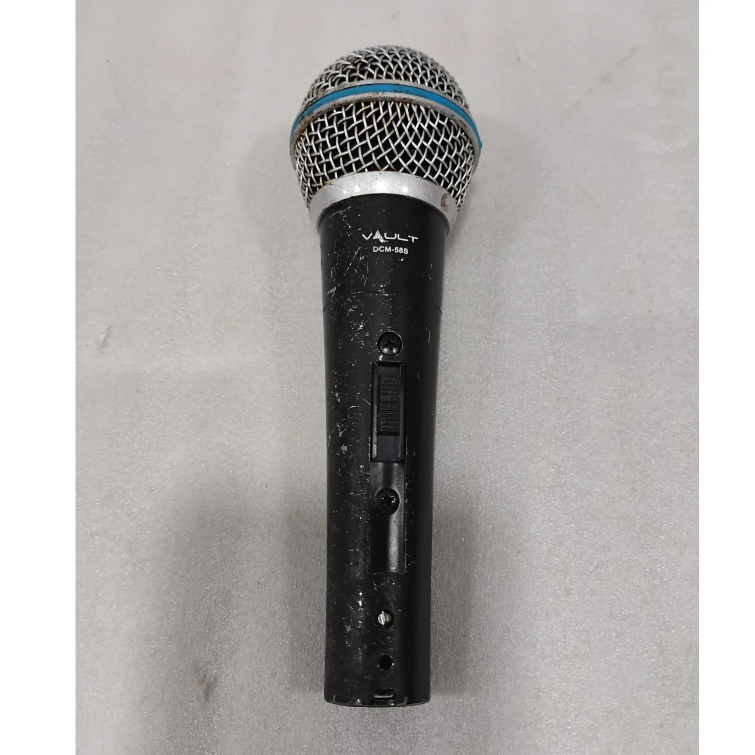 Vault DCM-58S Dynamic Cardioid Microphone with Switch, Mic Clip and XLR cable - Open Box B Stock