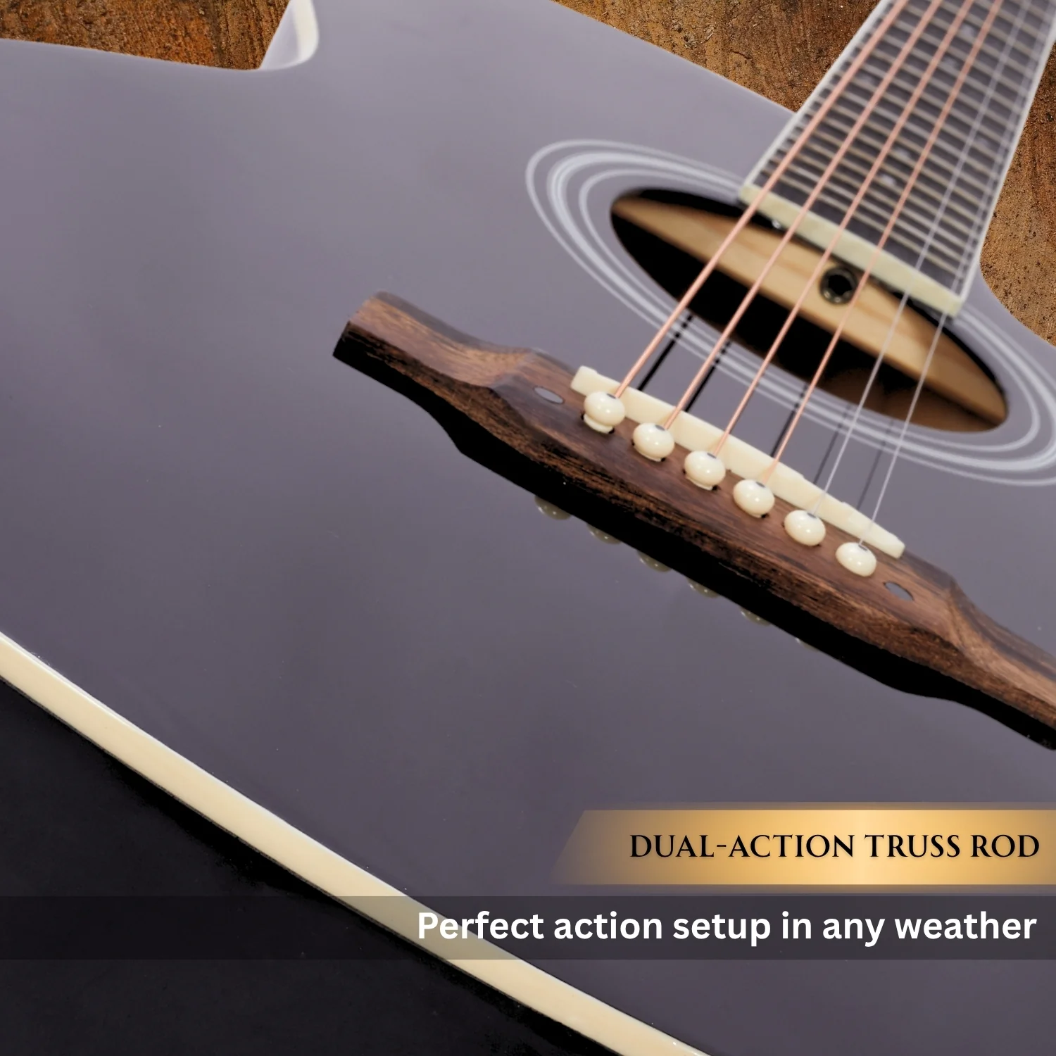 Vault EA20 Guitar Kit with Learn to Play Ebook, Bag, Strings, Straps, Picks, String winder & Polishing Cloth - 40 inch Cutaway Acoustic Guitar - Image 16