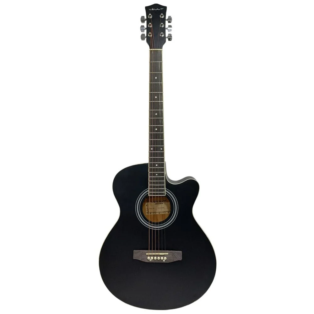 Vault EA20 Guitar Kit with Learn to Play Ebook, Bag, Strings, Straps, Picks, String winder & Polishing Cloth - 40 inch Cutaway Acoustic Guitar - Image 43