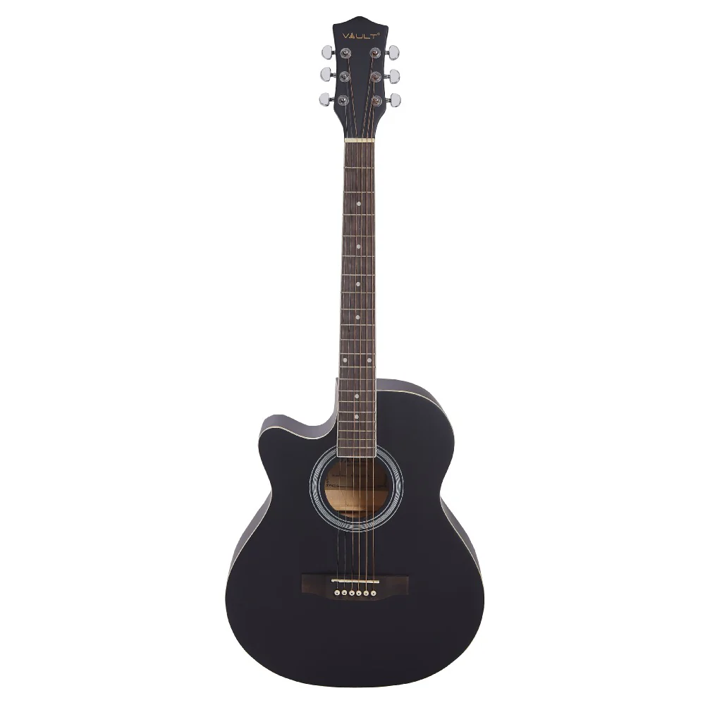 Vault EA20 Guitar Kit with Learn to Play Ebook, Bag, Strings, Straps, Picks, String winder & Polishing Cloth - 40 inch Cutaway Acoustic Guitar - Image 63