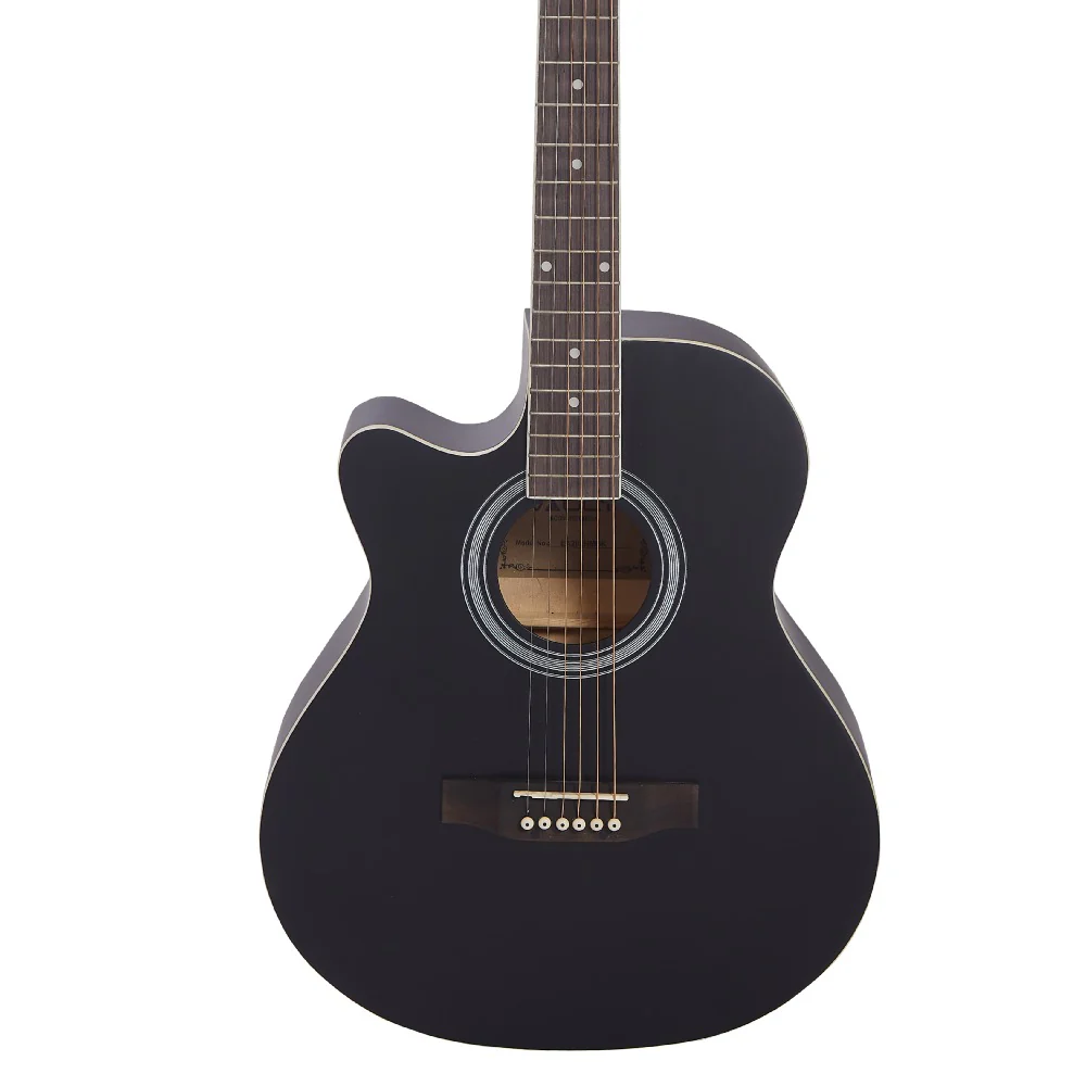 Vault EA20 Guitar Kit with Learn to Play Ebook, Bag, Strings, Straps, Picks, String winder & Polishing Cloth - 40 inch Cutaway Acoustic Guitar - Image 64