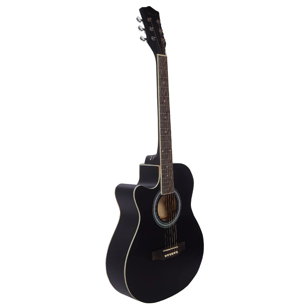 Vault EA20 Guitar Kit with Learn to Play Ebook, Bag, Strings, Straps, Picks, String winder & Polishing Cloth - 40 inch Cutaway Acoustic Guitar - Image 68