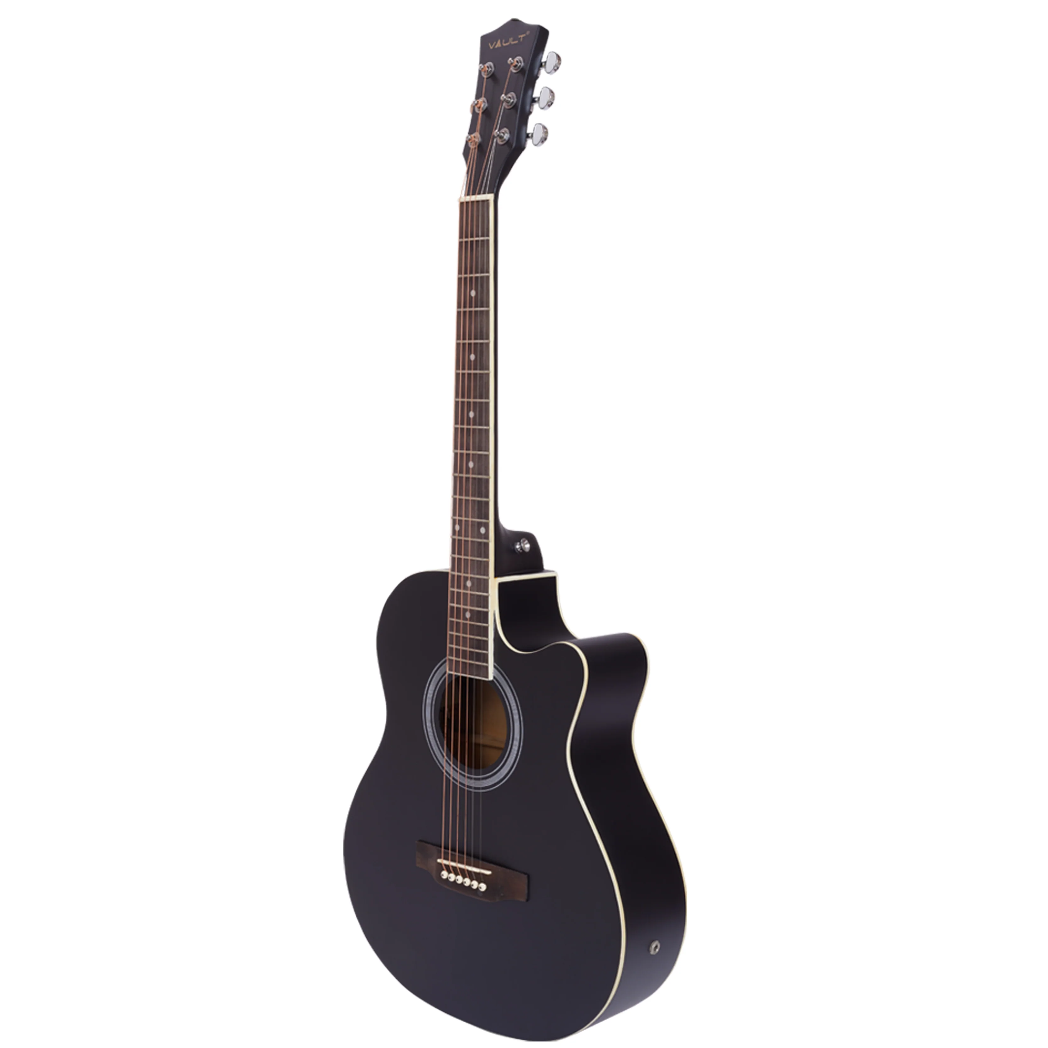 Vault EA20CE 40 Inch Cutaway Electro Acoustic Guitar With Bag, Strings, Straps, Picks, String Winder, Polishing Cloth & Ebook - Image 18