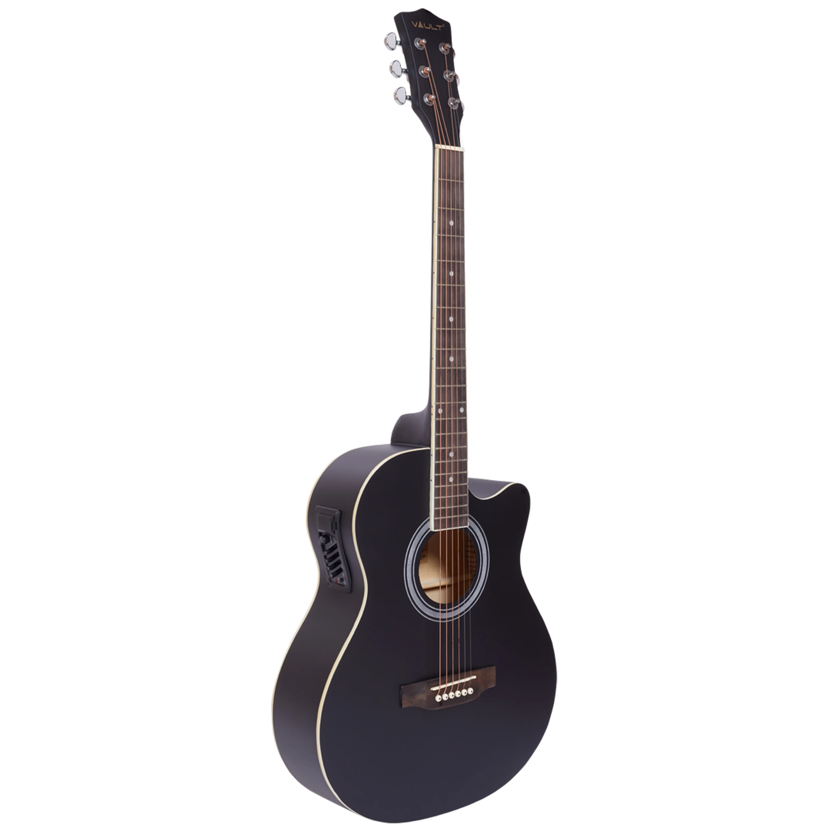 Vault EA20CE 40 Inch Cutaway Electro Acoustic Guitar With Bag, Strings, Straps, Picks, String Winder, Polishing Cloth & Ebook - Image 20