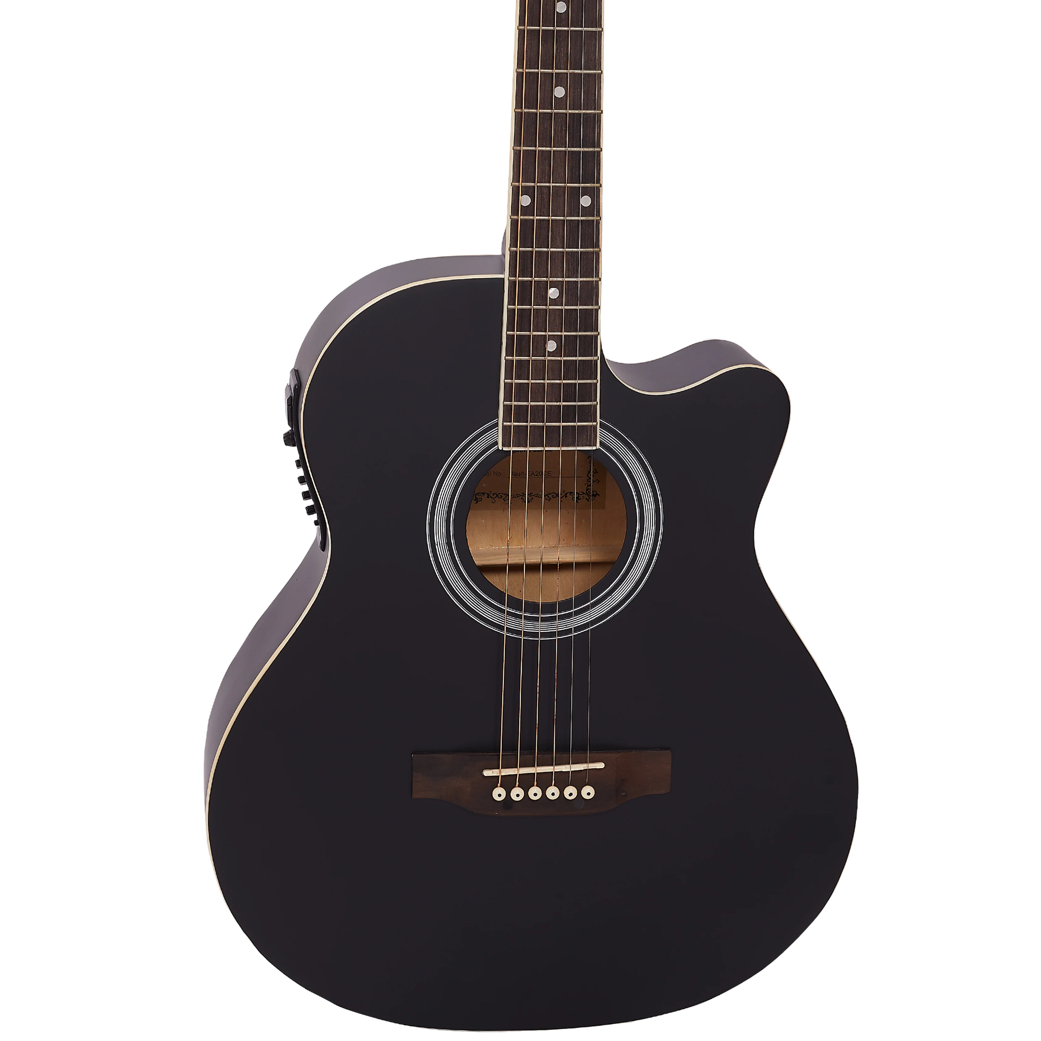 Vault EA20CE 40 Inch Cutaway Electro Acoustic Guitar With Bag, Strings, Straps, Picks, String Winder, Polishing Cloth & Ebook - Image 25