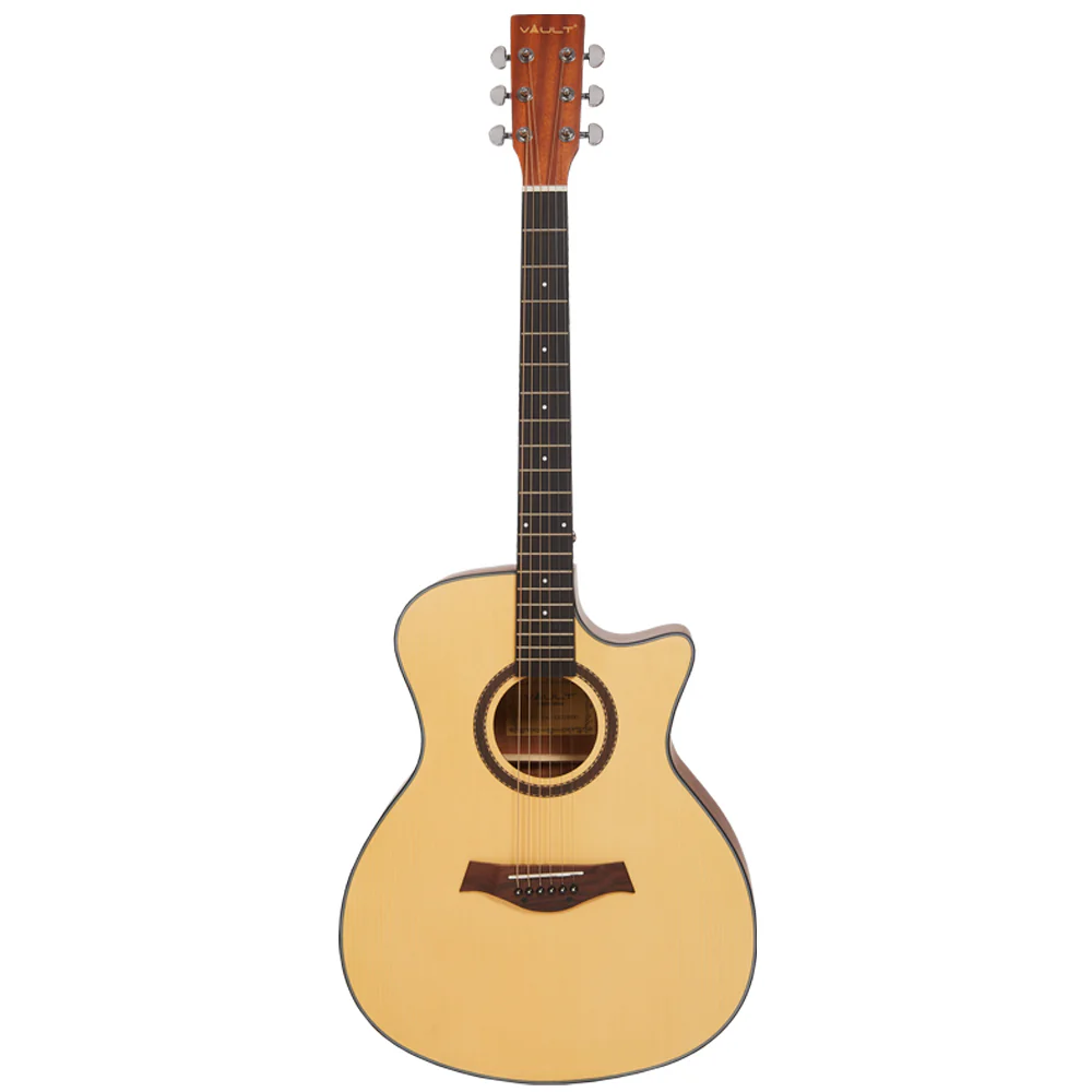 Vault EA25 Grand Auditorium Shape Acoustic Guitar with Bubinga Back and Sides - Open Box