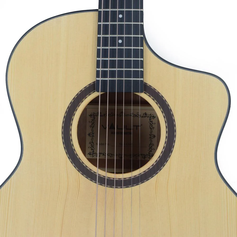 Vault EA40 41 inch Premium Solid Spruce-Top Cutaway Acoustic Guitar - Image 58