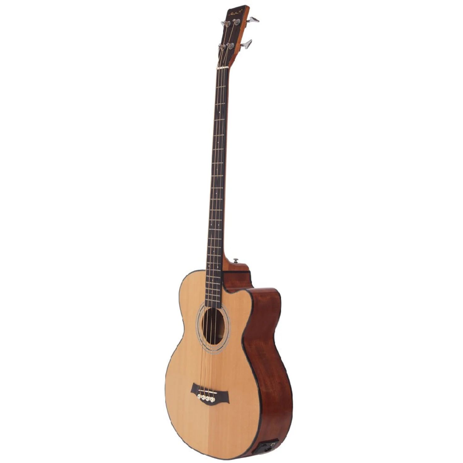 Vault EB40CE 4 String Solid-Top Acoustic Bass Guitar With EQ and Padded Gigbag - 34" Long Scale Length  - Open Box - Image 14