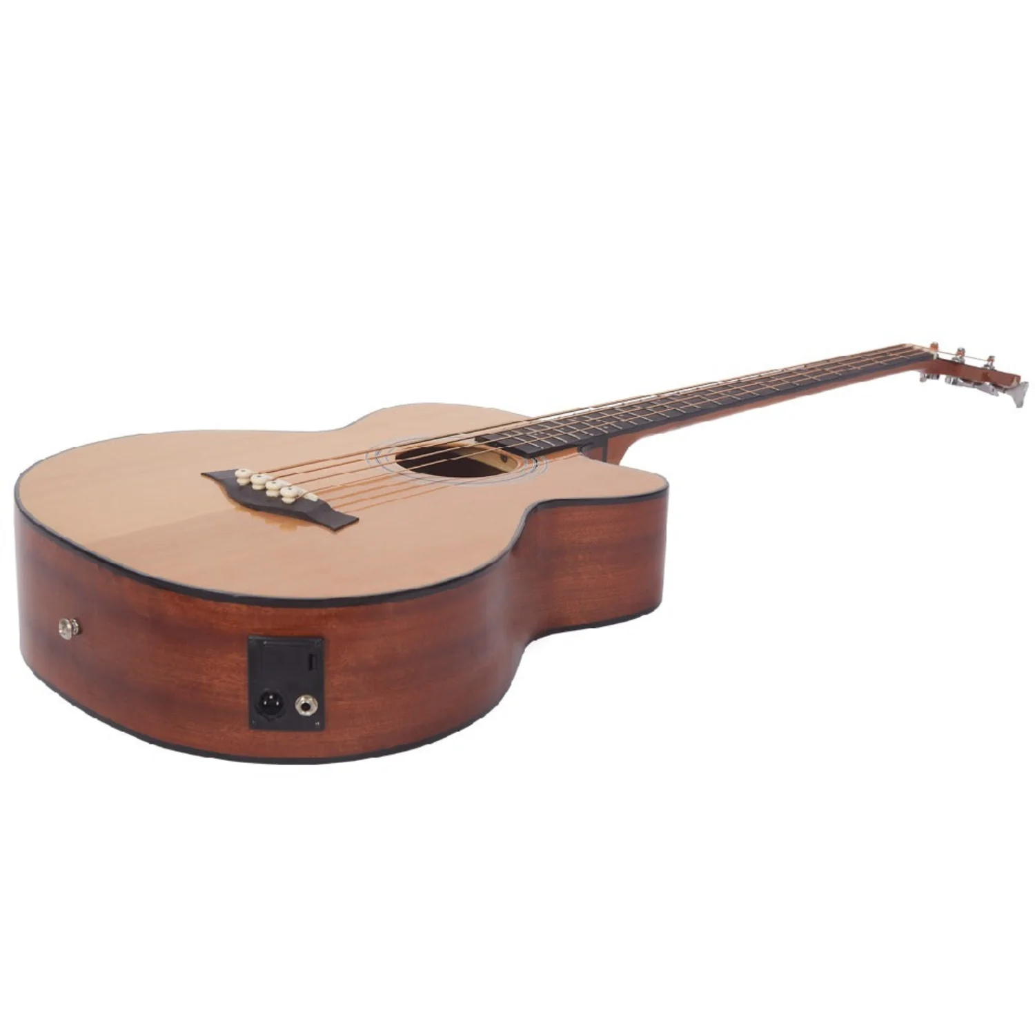 Vault EB40CE 4 String Solid-Top Acoustic Bass Guitar With EQ and Padded Gigbag - 34" Long Scale Length  - Open Box - Image 17