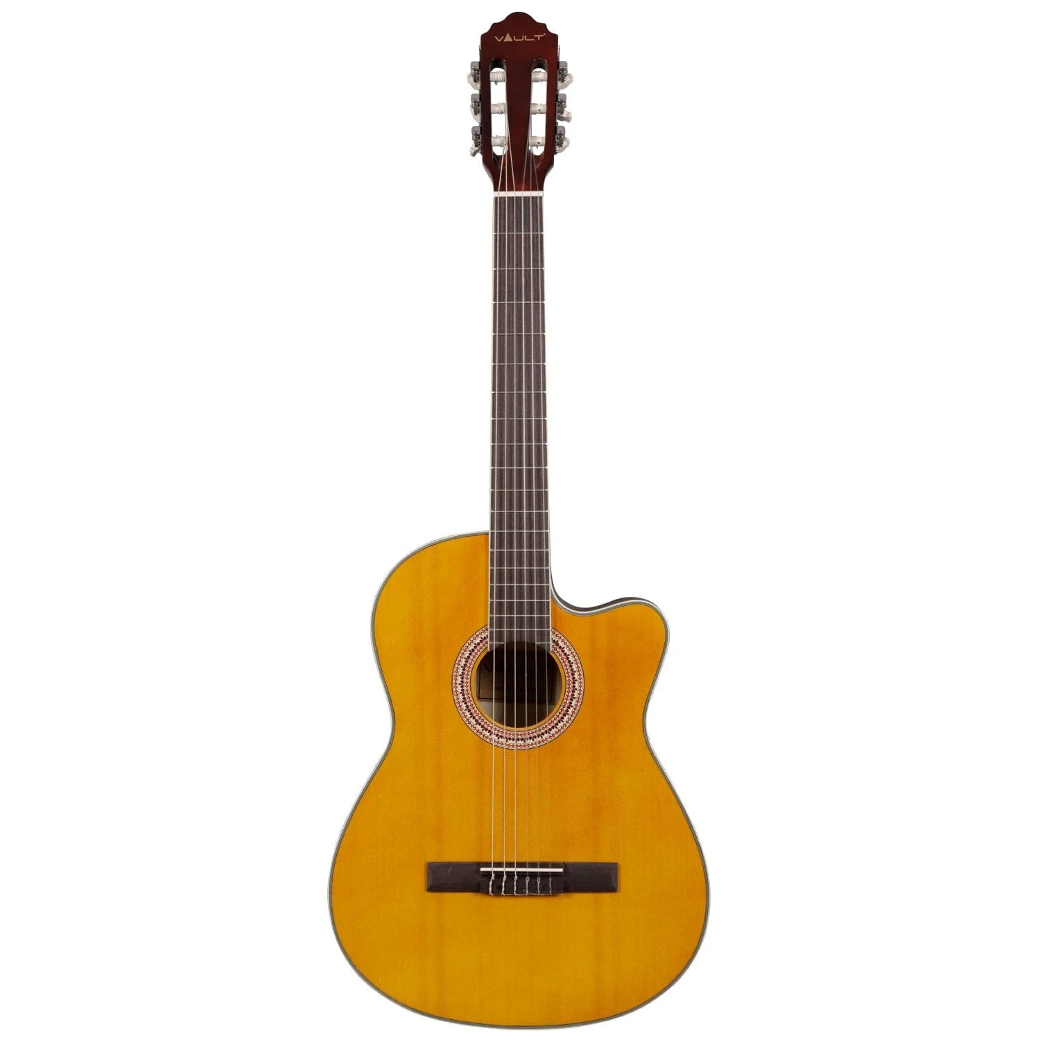 Vault EC3920CYW 39 inch Premium Cutaway Classical Guitar - Natural - Image 2