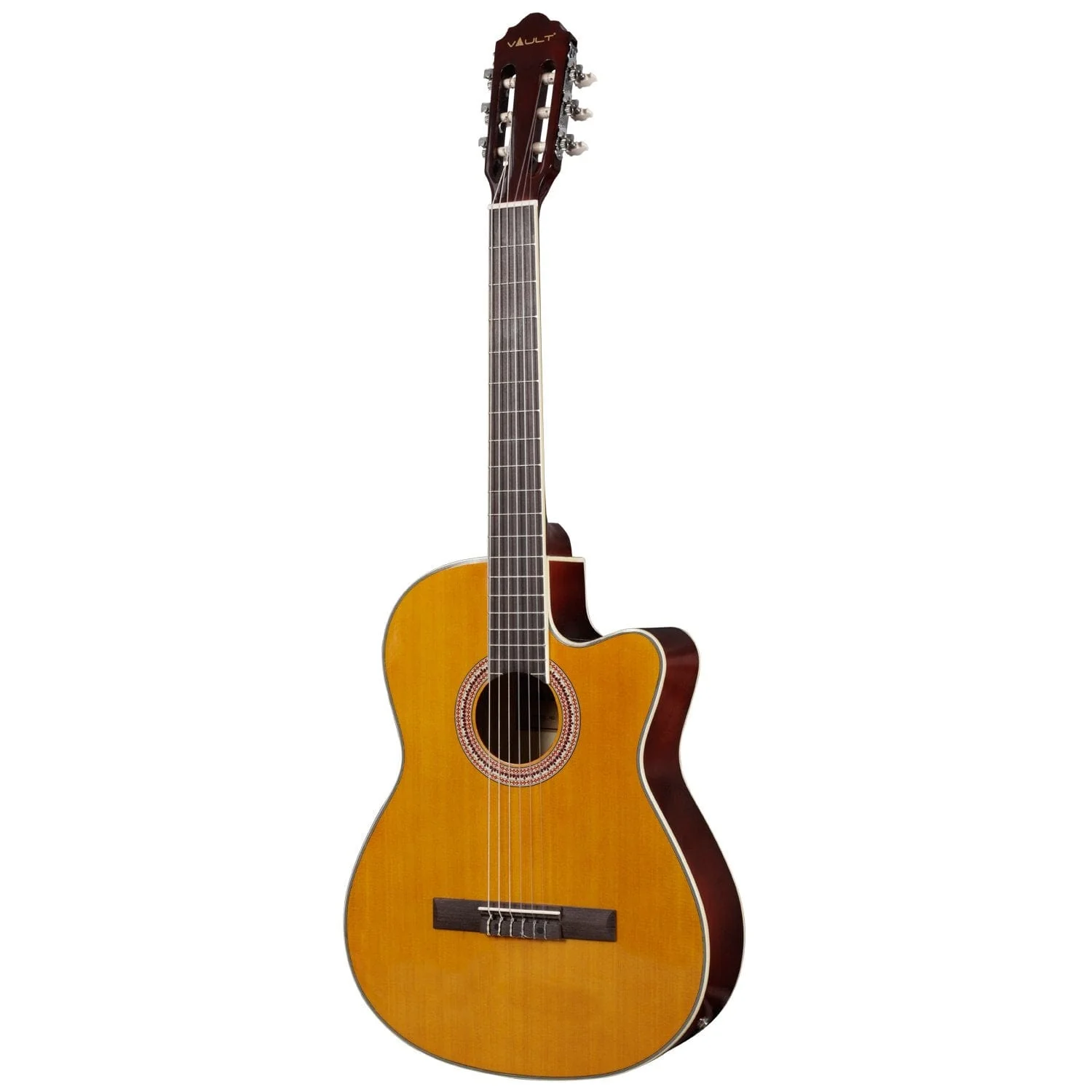 Vault EC3920CYW 39 inch Premium Cutaway Classical Guitar - Natural - Image 3