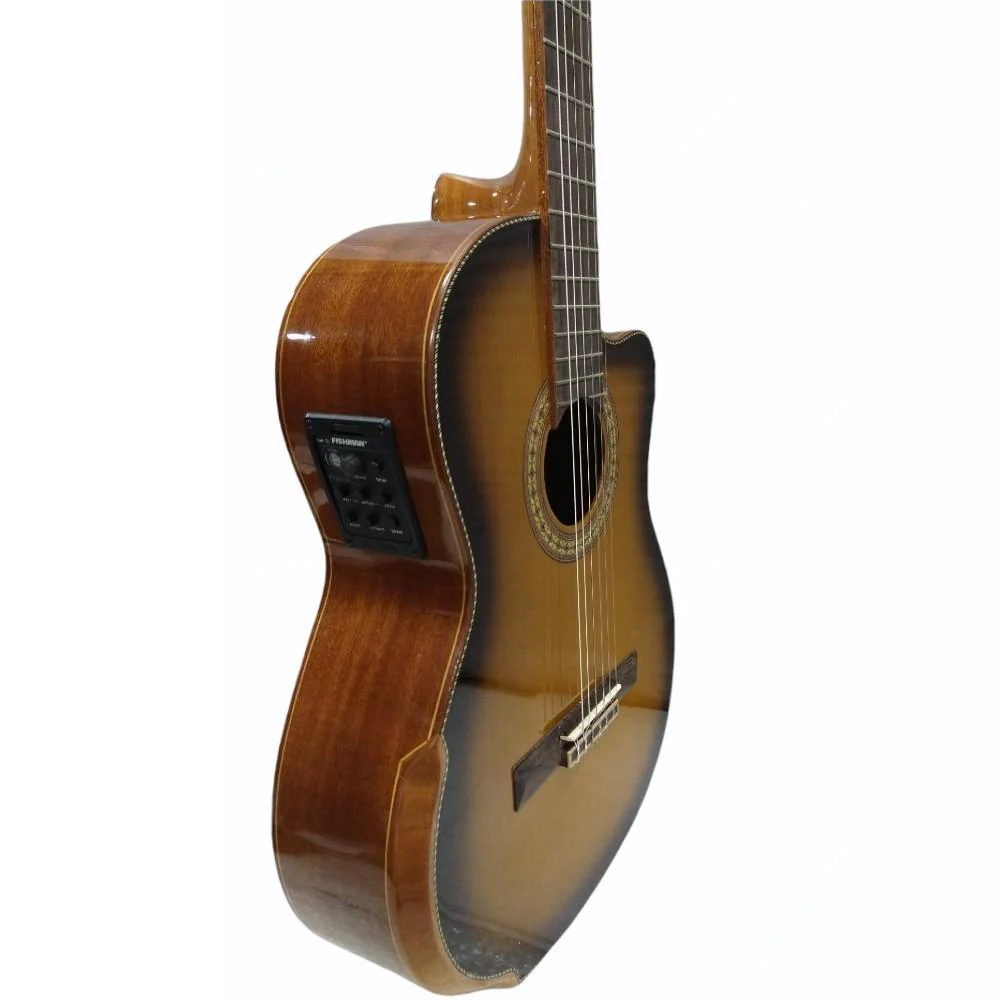 Vault EC3970 39 inch Premium Cutaway Classical Guitar with Fishman Pickup - Image 8