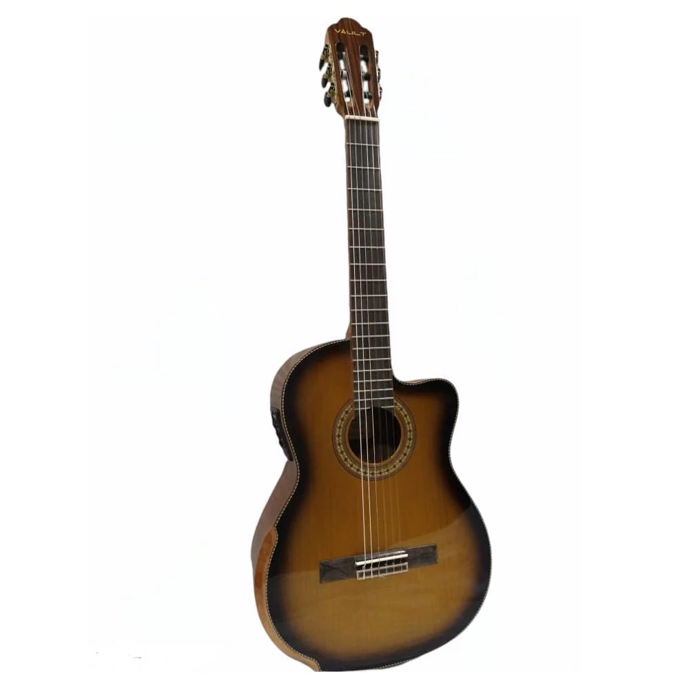 Vault EC3970 39 inch Premium Cutaway Classical Guitar with Fishman Pickup - Image 9