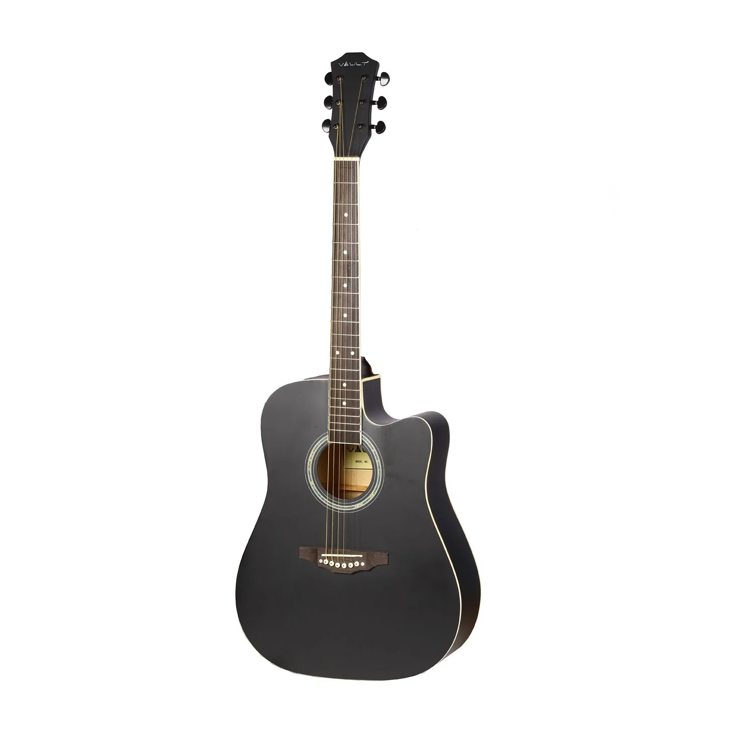 Vault ED-10C 41 inch Cutaway Acoustic Guitar with Bag, Strings, Straps, Picks, Stringwinder & Polishing Cloth - Image 6