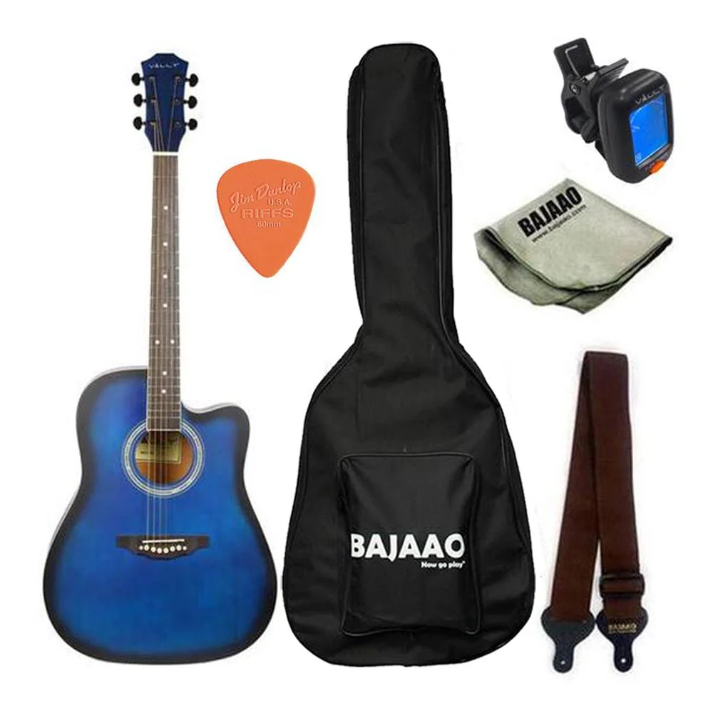 Vault ED-10C 41 inch Cutaway Standard Acoustic Guitar Bundle - Image 3