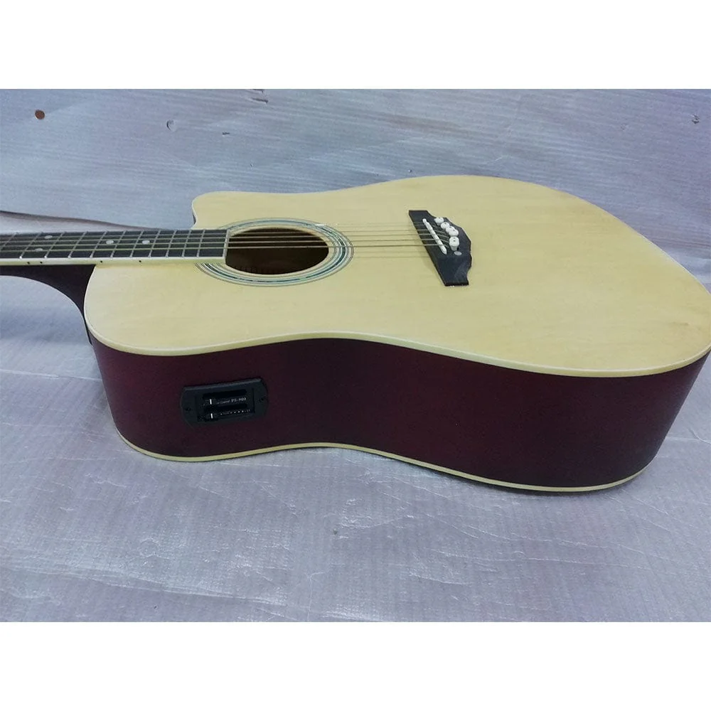 Vault ED-10CE 41 inch Cutaway Electro Acoustic Guitar - Natural - Open Box B Stock - Image 33