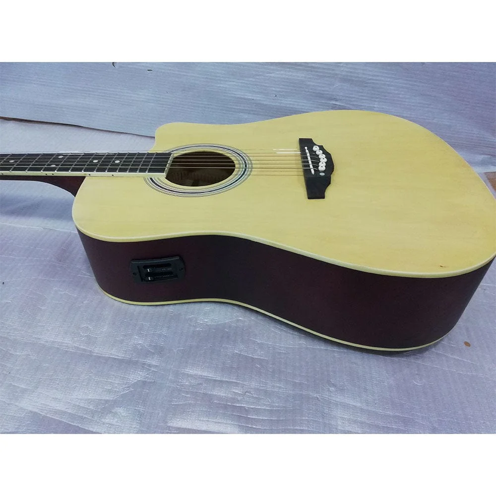 Vault ED-10CE 41 inch Cutaway Electro Acoustic Guitar - Natural - Open Box B Stock - Image 39