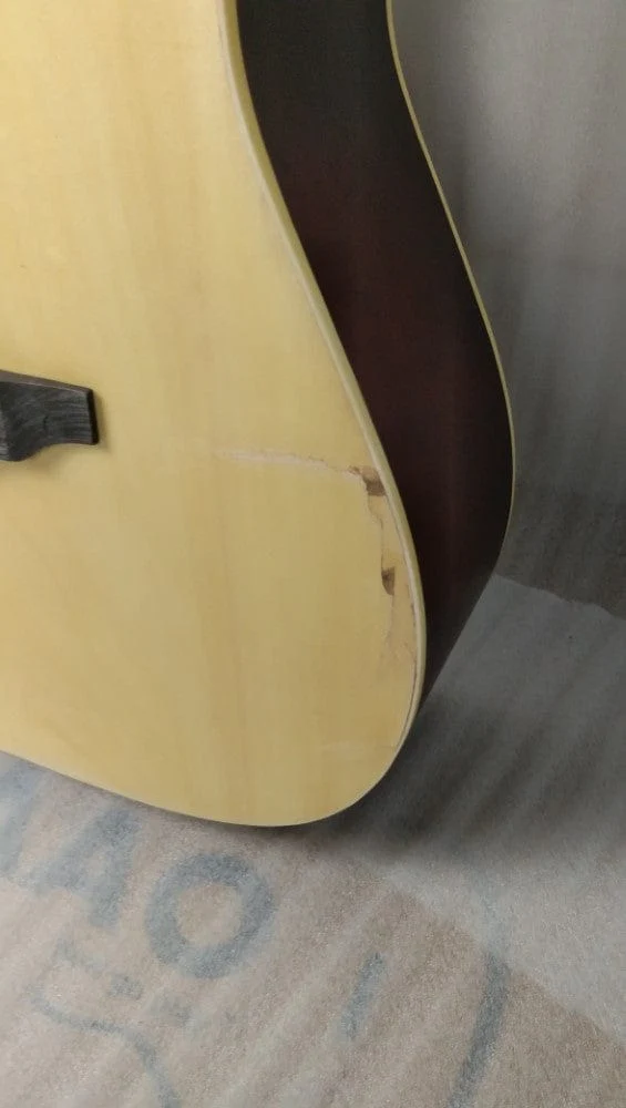 Vault ED-10D 41 inch Dreadnought Acoustic Guitar - Natural - Open Box B Stock - Image 16