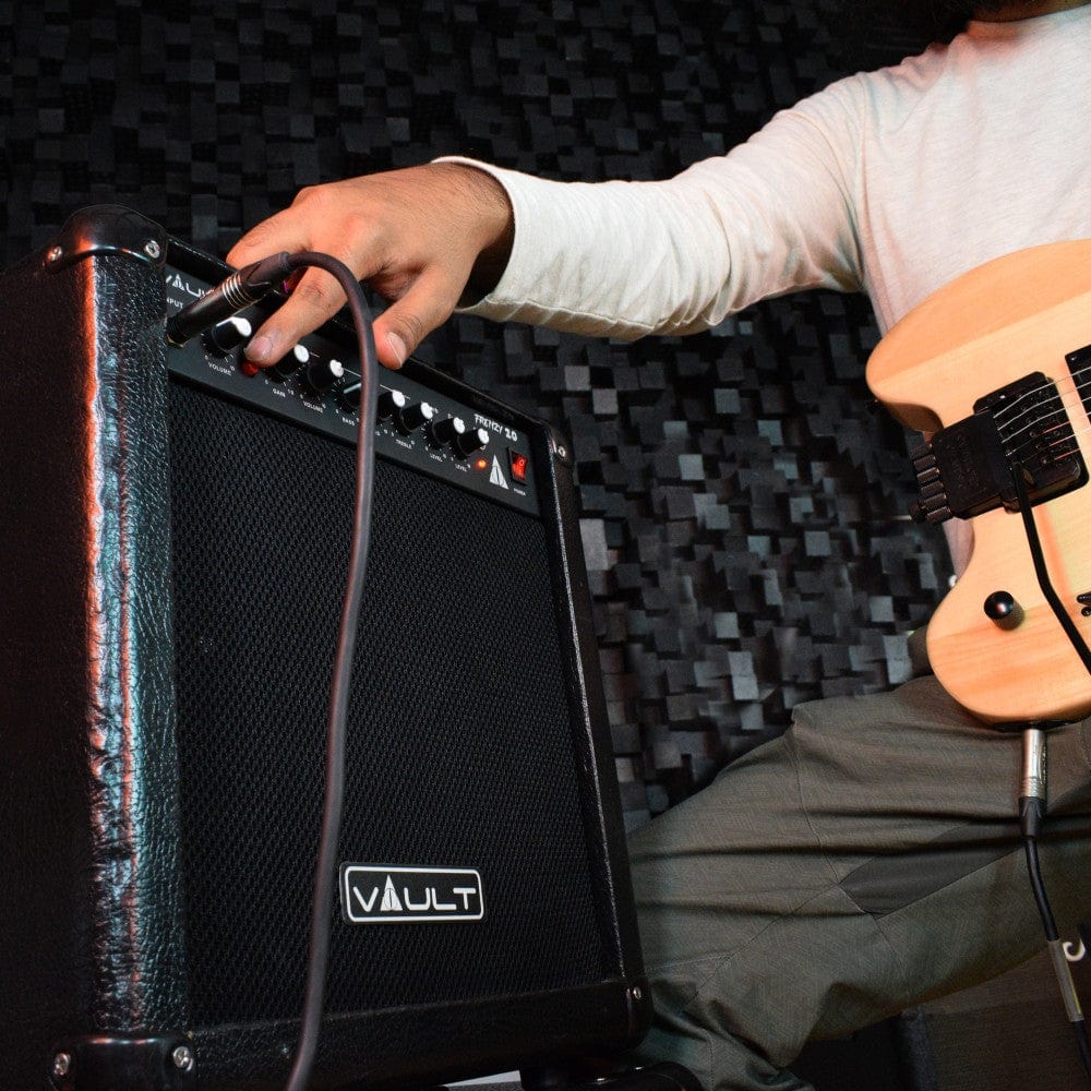 Vault Frenzy 20 Watt Combo Guitar Amplifier with Analog Distortion, Reverb & Delay All Playable Together - Image 16