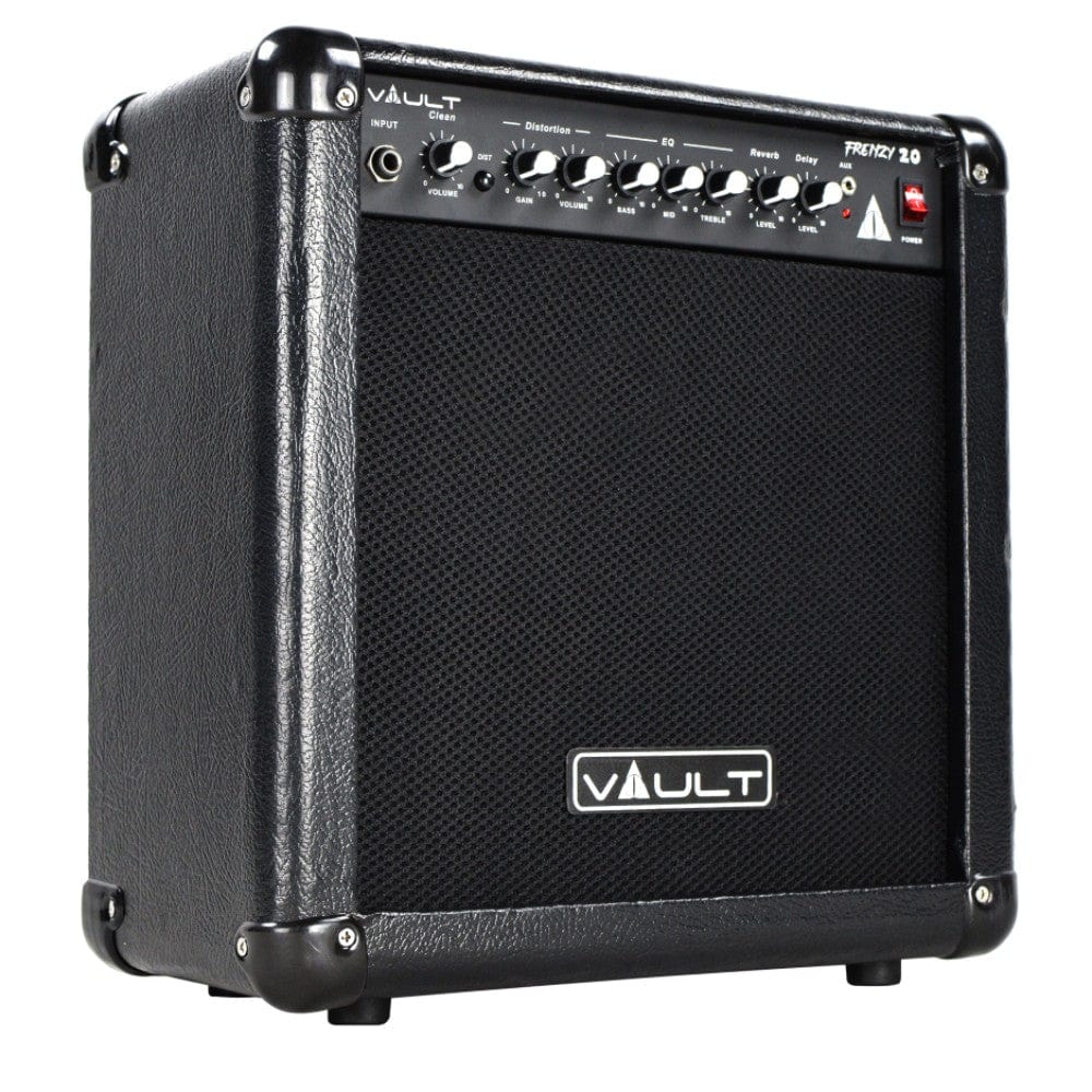 Vault Frenzy 20 Watt Combo Guitar Amplifier with Analog Distortion, Reverb & Delay All Playable Together - Image 2