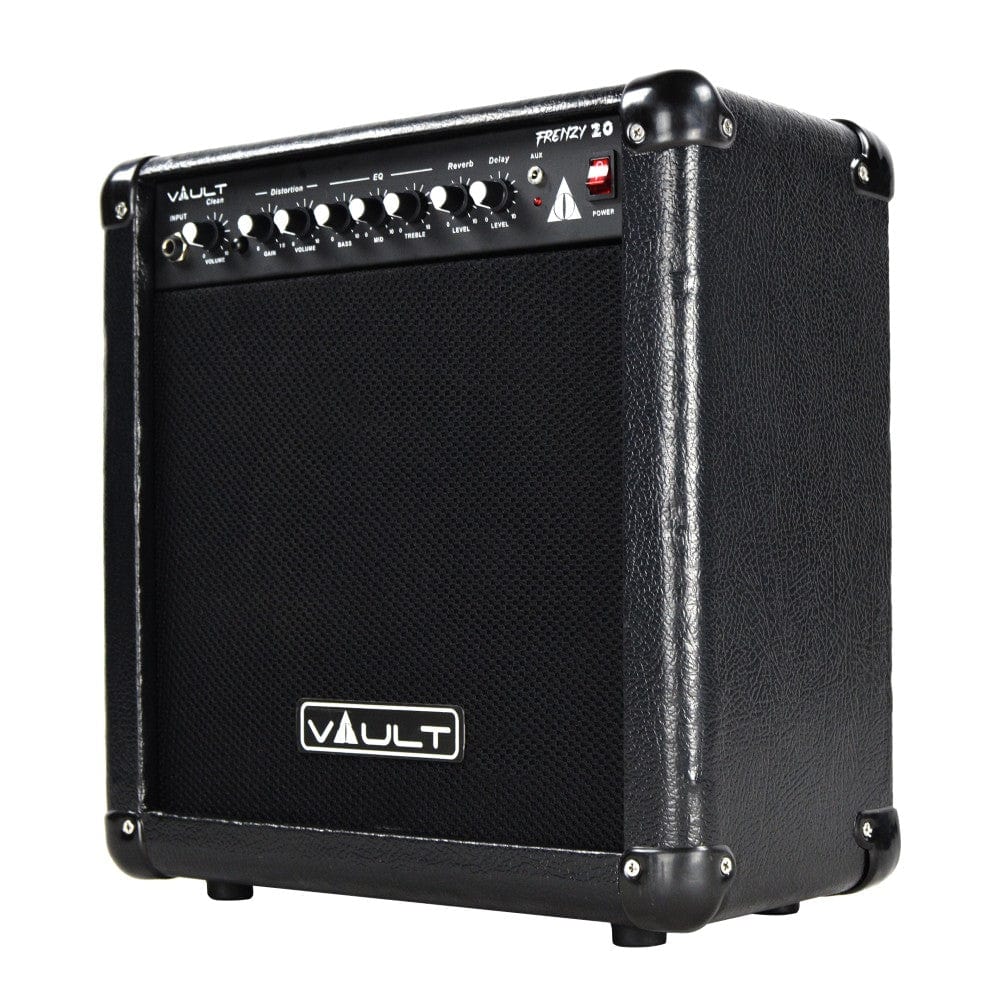 Vault Frenzy 20 Watt Combo Guitar Amplifier with Analog Distortion, Reverb & Delay All Playable Together - Image 3