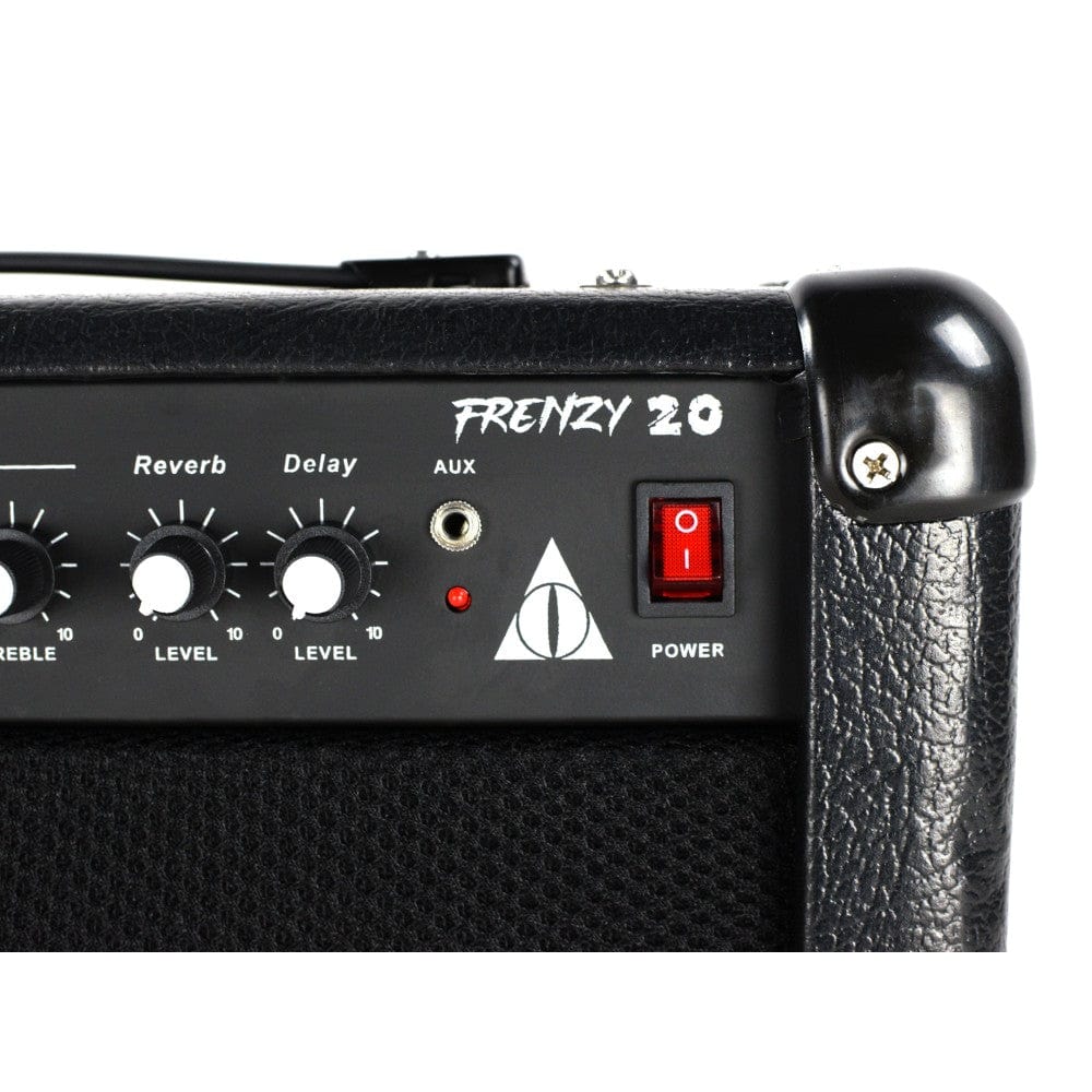 Vault Frenzy 20 Watt Combo Guitar Amplifier with Analog Distortion, Reverb & Delay All Playable Together - Image 4
