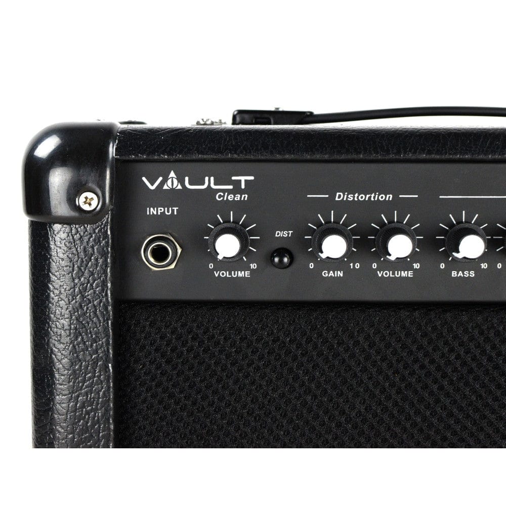 Vault Frenzy 20 Watt Combo Guitar Amplifier with Analog Distortion, Reverb & Delay All Playable Together - Image 5
