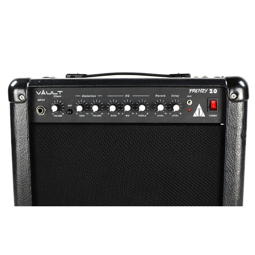 Vault Frenzy 20 Watt Combo Guitar Amplifier with Analog Distortion, Reverb & Delay All Playable Together - Image 6