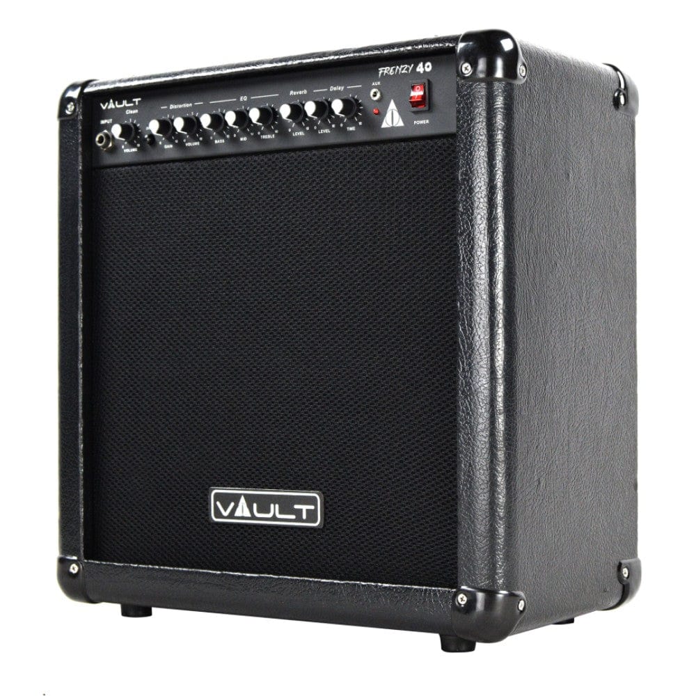 Vault Frenzy 40 Watt Combo Guitar Amplifier with Analog Distortion, Reverb & Delay All Playable Together - Open Box - Image 3