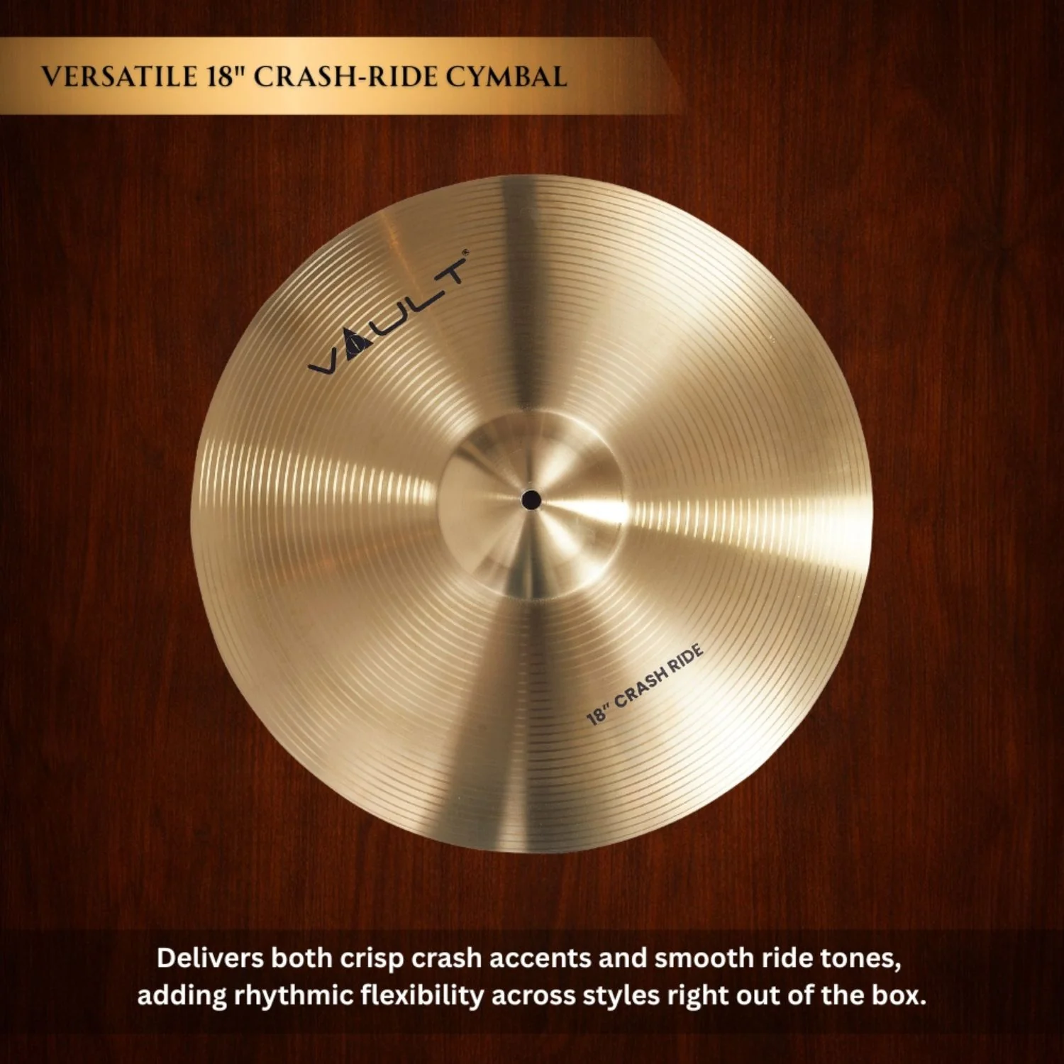 Vault Groover Plus 5-Piece Acoustic Drum Kit with Hardware, Cymbals & Throne - Image 52