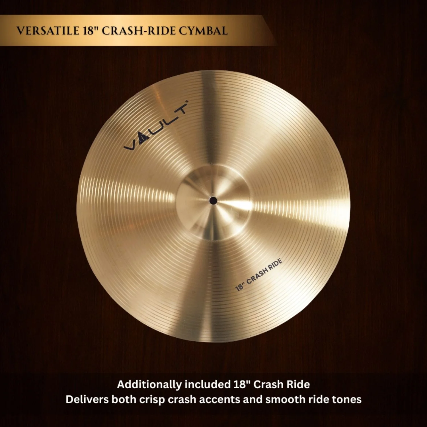 Vault Groover Plus 5-Piece Acoustic Drum Kit with Hardware, Cymbals & Throne - Image 63