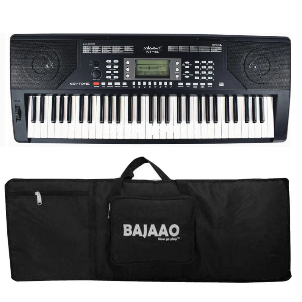 Vault KT-61 Keytone Touch Sensitive 61-Key Keyboard - Black - Image 19