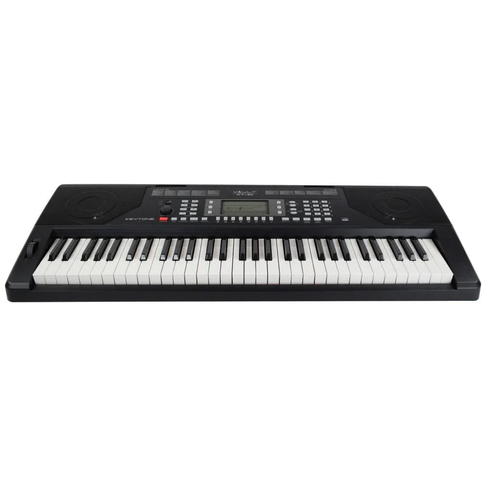 Vault KT-61 Keytone Touch Sensitive 61-Key Keyboard - Black with Vault Buds Duo Dual Driver Earphones - Image 3